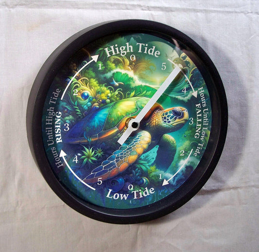 Tide Clock Sea Turtle Design, Atlantic Coast High and Low Tidal Times