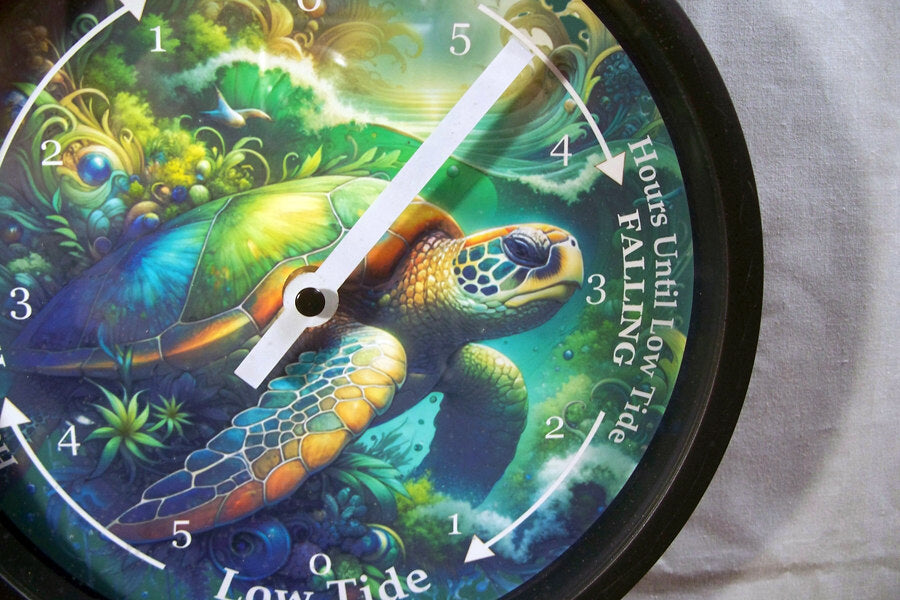 Tide Clock Sea Turtle Design, Atlantic Coast High and Low Tidal Times