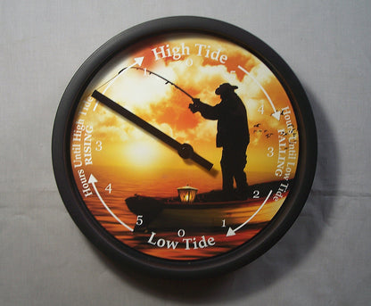 Tide Clock Fisherman Design, Atlantic Coast High and Low Tidal Times