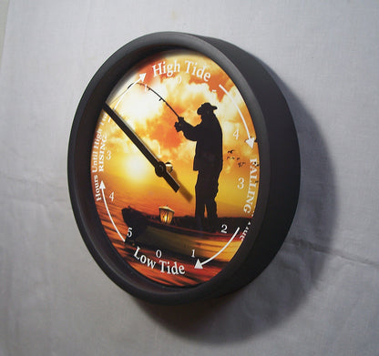 Tide Clock Fisherman Design, Atlantic Coast High and Low Tidal Times