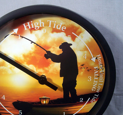Tide Clock Fisherman Design, Atlantic Coast High and Low Tidal Times